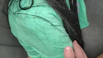 Amateur Teen Fucks Step-Sister On The Family Sofa