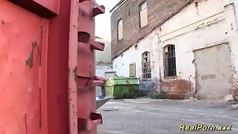German Teen Gives Deepthroat To Well-Endowed Partner In Outdoor Setting