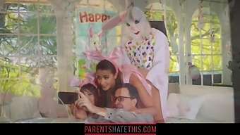 Young Girl Engages In Taboo Roleplay With Uncle As Easter Bunny