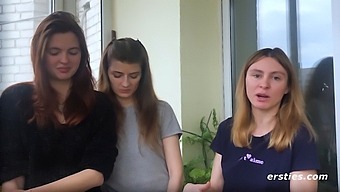First-Timers Engage In A Passionate Lesbian Threesome