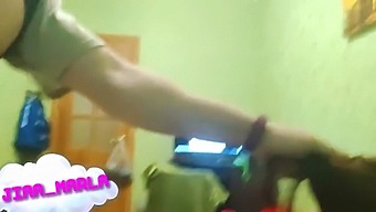 College Coed Kiinni Kameran Vuonna Kuuma Hardcore Istunto