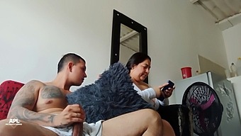 I Pleasure Myself While Observing My Stepsister'S Buttocks, And When She Stumbles Upon Me With My Arousal Halted, She Craves To Perch On It
