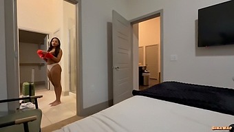 Step-Sis Sleeps Naked With No Panties On.